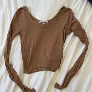Joah Brown long sleeved brown top